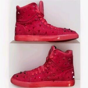 Red High-Top Women's Sneakers